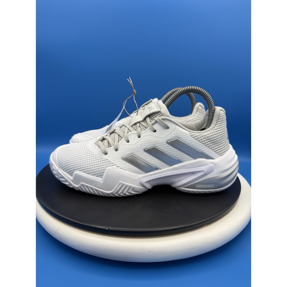 adidas Barricade 13 Womens Size 9.5 White Gray Tennis Shoes Pickleball IF0407